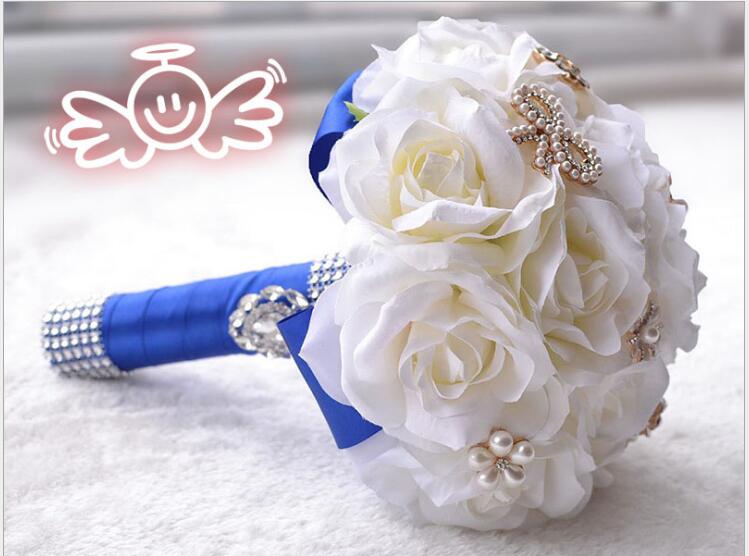 Bridal Bouquet Artificial Foam Flowers Roses For Women Wedding Arrangement Bridal Bouquet Wedding Bouquets D413