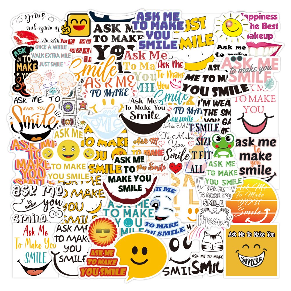 100PCS Motivational Phrases Sticker Inspirational Life Quotes DIY Stationery Laptop Study Room Scrapbooking Graffiti Decals: 50pcs