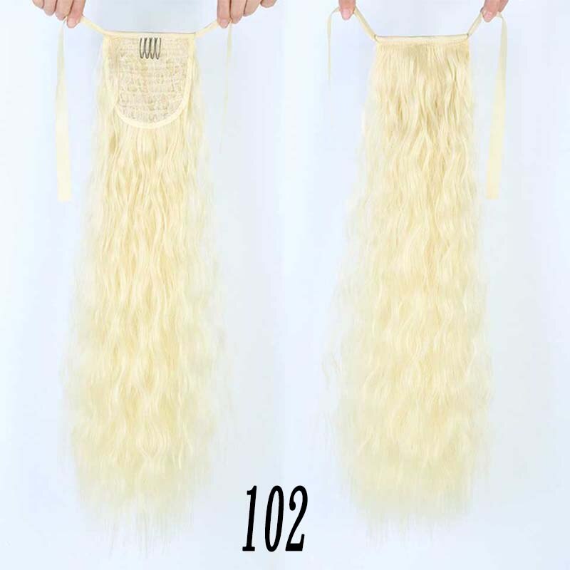 XUANGUANG For women Long ponytail Curly hair Hair extension Long hair Curly hair Banded ponytail: 102