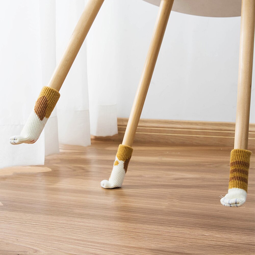 Nette Katze Füße Stuhl Socken Gestrickte Stuhl Beine Futter Socken Boden Protektoren Stumm Möbel Tisch Bein Protektoren Fuß Pads