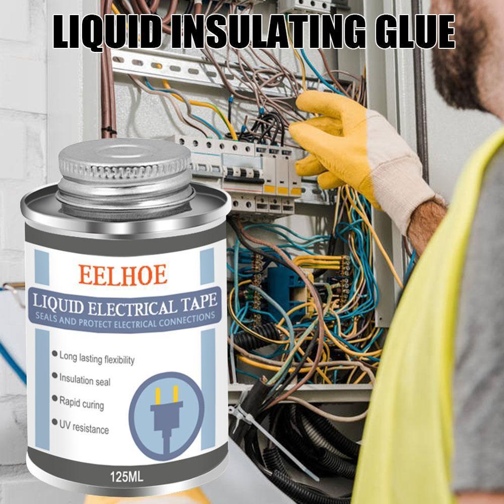 125ml Liquid Insulation Electrical Tape Tube Paste Fast Dielectric Anti-UV Coating Dry Waterproof Tape D7D7