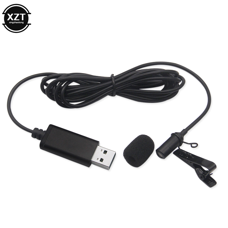 2M Portable Mini Clip-on USB Mic Omni-Directional Stereo Condenser Recording Microphone for Camera PC Laptop Computer