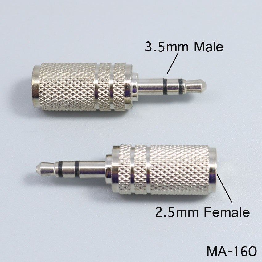 Adaptateur Jack stéréo 2.5mm mâle à 3.5mm femelle, 3.5 à 2.5, Audio pc, casque d&#39;écoute, convertisseur d&#39;écouteurs, prise de câble: MA-160