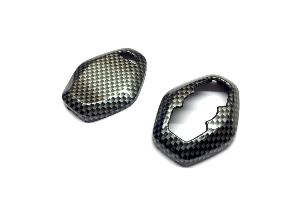 Funda protectora de llave remota sin llave, carcasa de plástico duro brillante multicolor para BMW, E46, E39, E38, Z3, Z4, E83, E53: Gloss Carbon Fiber