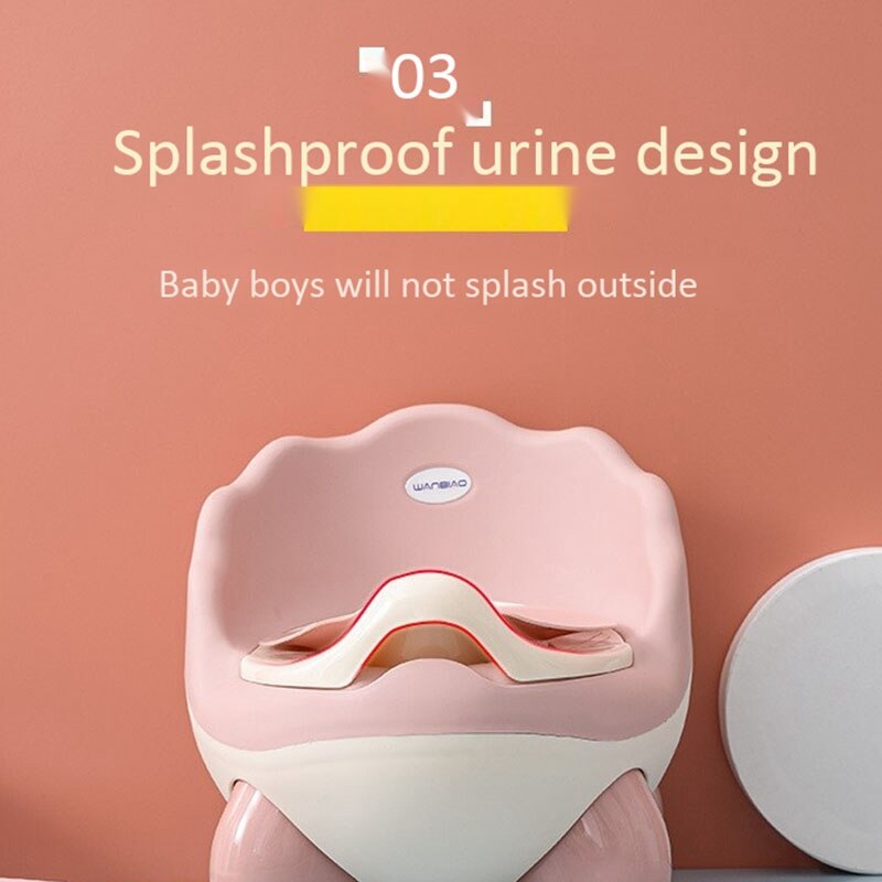 Baby potte toilet sæde skål bærbar træning baby potte børn sengepande behagelig ryglæn toilet piger drenge