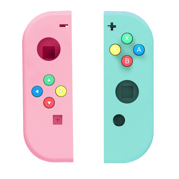 For Nintendo Switch NS Joy Con Replacement Housing Shell Cover Nintend Switch NX JoyCons Controller Joystick Housing Shell Case: L-Pink R-Green