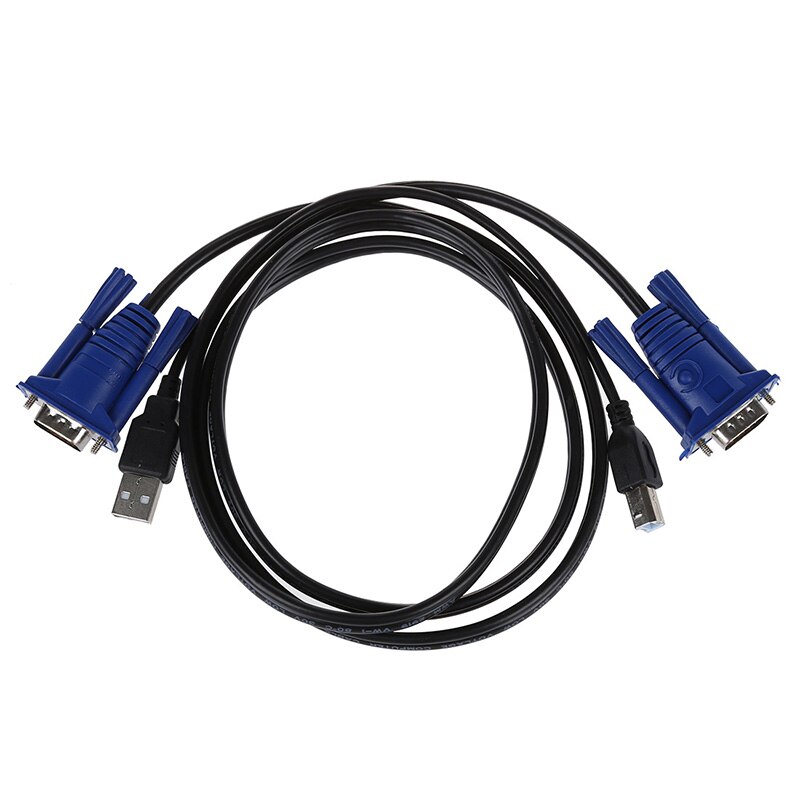 1.4M 15 Pin VGA + USB Male to Male VGA + Print Cable for CRT PC: Default Title