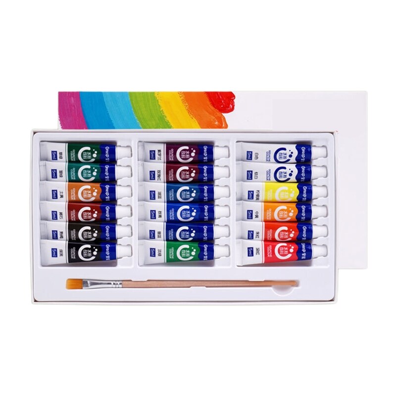 Aquarel Verf Set In Tubes Art Academy Gouache Pigment Kit 5Ml 12/18/24/36 Kleuren Voor Art student Schilders Beginners: 18A