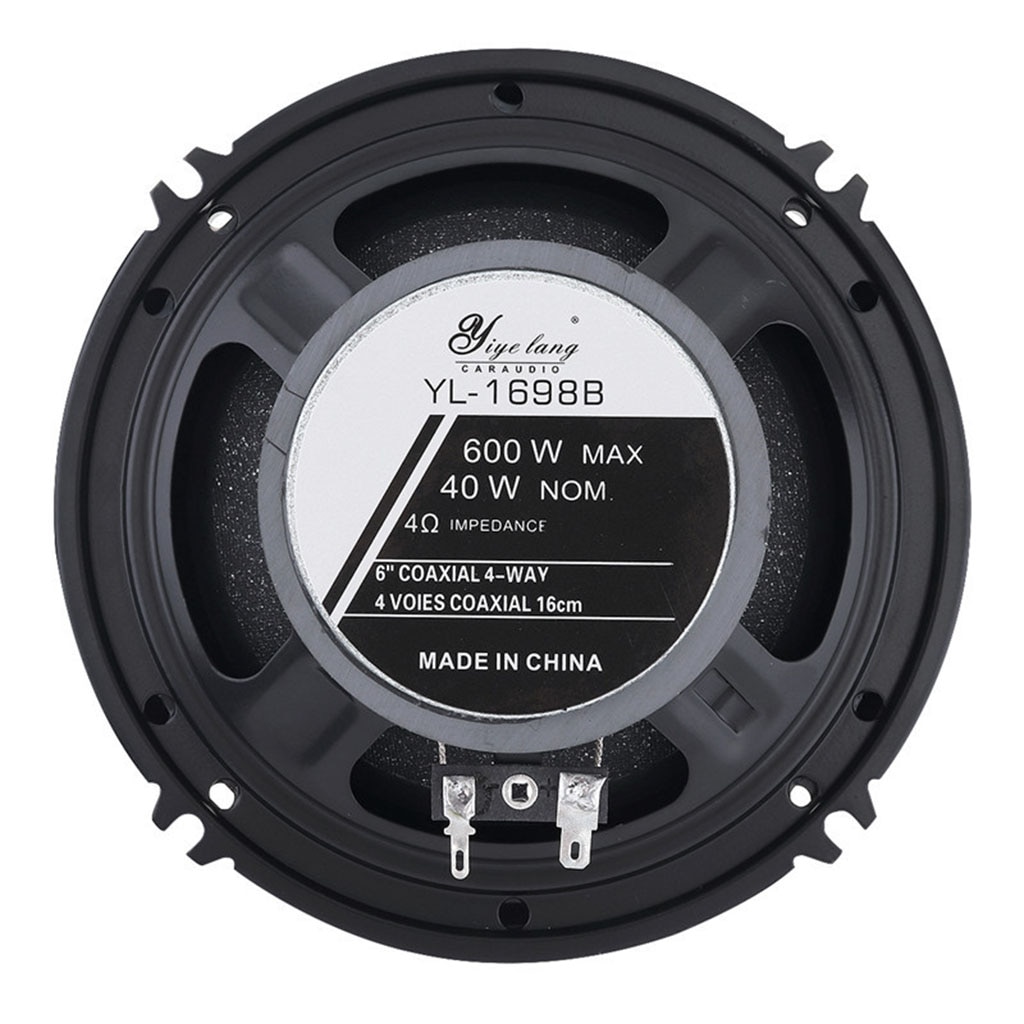 Par de altavoces de música coaxiales de 4 vías para coche, 6,5 pulgadas, fácil de instalar