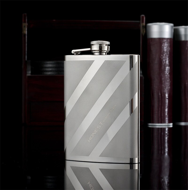8OZ-67PS stainless steel 304 hip flask whiskey vodka pocket bottle flask canteen gadgets for man