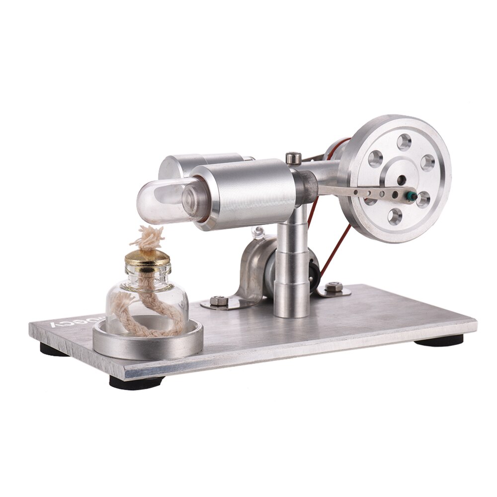 Moteur Stirling à Air Chaud – Kit Scientifique Physique – Cylindres En Verre Et Acier – 1700 Tr/min – Cadeau éducatif Pour Enfants Et Passionnés