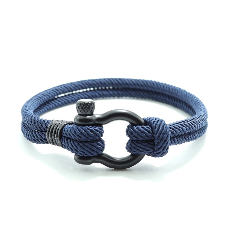 Nueva Pulsera para hombre, pulsera de cuerda de la suerte de 4mm para hombre, para novio, Brazalete de supervivencia al aire libre, Pulseira Masculina, Pulsera de cadena de cordón: Cobalto violeta