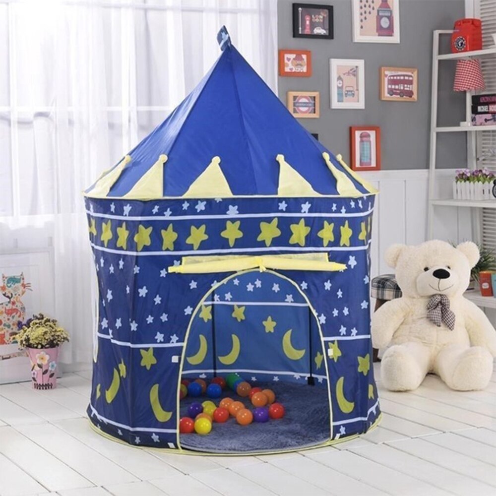 Kids Tent Ball Pool Infant Children Games Play Tent House Teepee Princess Castle Funny Interesting Playhouse Room Christmas: Blue