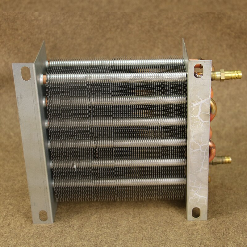 condenser radiator refrigerator freezer air-cooled water-cooled aluminum fin and copper heat tube exchanger with fan
