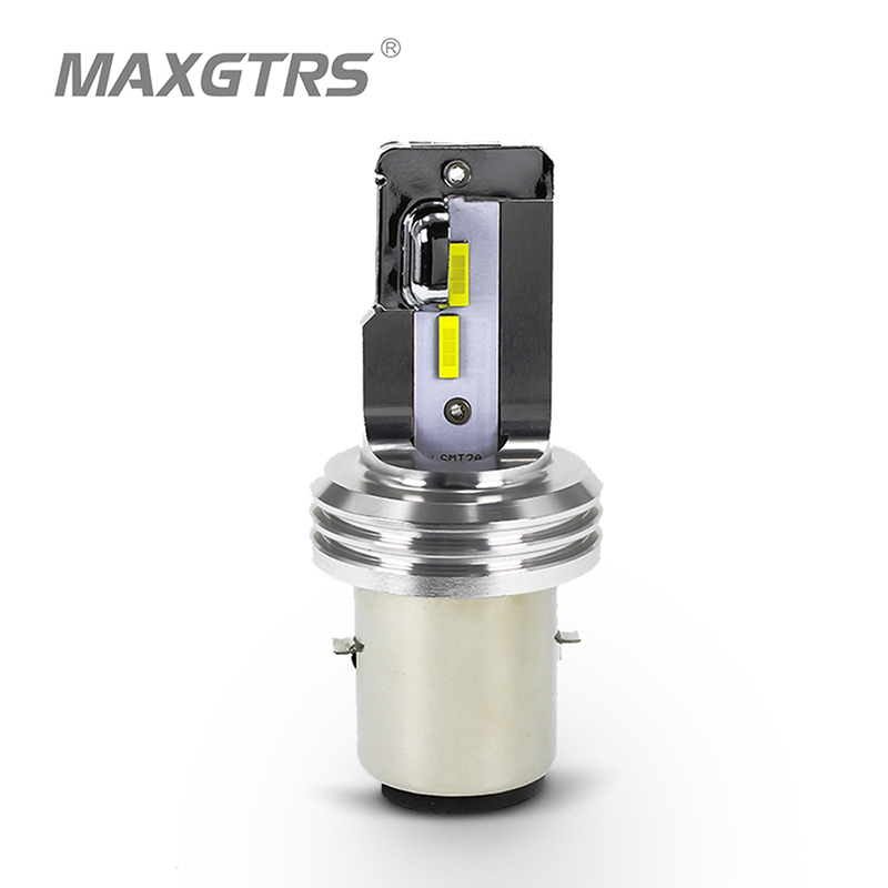 AC 12V H4 BA20D LED faro de motocicleta Blub DC 11V-60V 2000LM 6500K Moto luz 1860 Chip HS1 H6 Scooter lámpara de cabeza de motocicleta