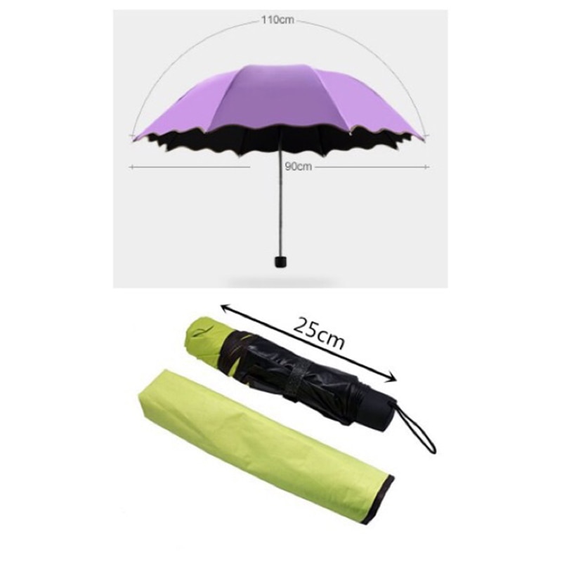 Folding Sonne/regen Winddicht Regenschirm Blühenden Sonnenschirm Anti-Uv Mini Regenschirm Reisen Mit Auto Öffnen Schließen Taste Regenschirme