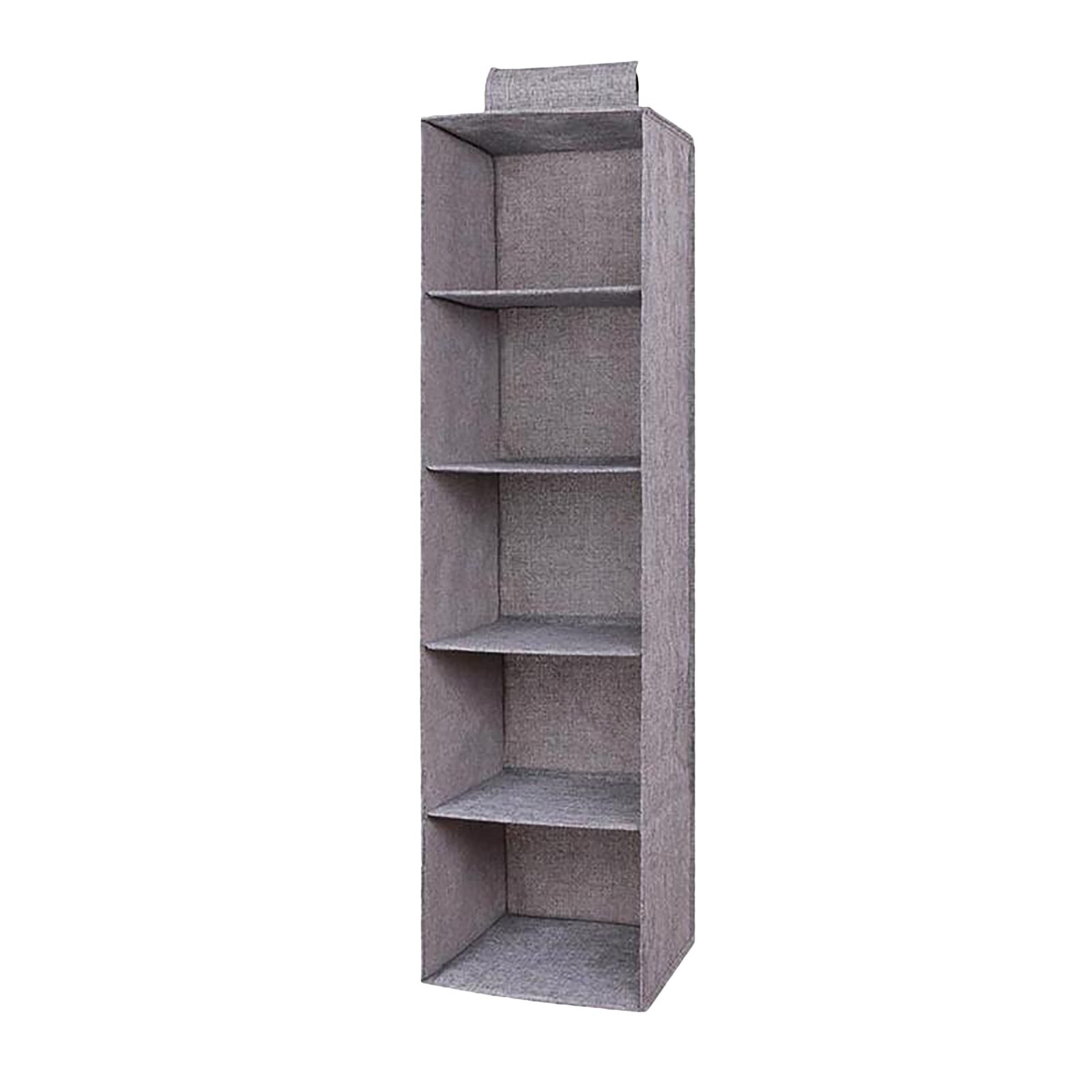 40# Hanging Multi-layer Storage Bag Organizer For Clothes Cotton Linen Hanging Bag Washable Drawer Type Bedroom Closet Organizer: 5x