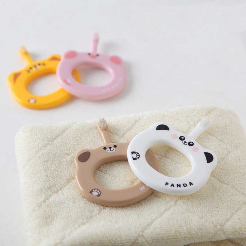 Baby Toothbrush Small Hand Ring Anti-card Throat Soft Hair Toothbrush Training Grip Children's Toothbrush