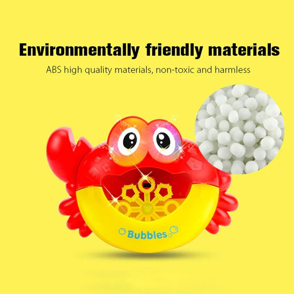 Funny Music Crab Bubble Blower Machine Electric Automatic Crab Bubble Maker Kids Bath