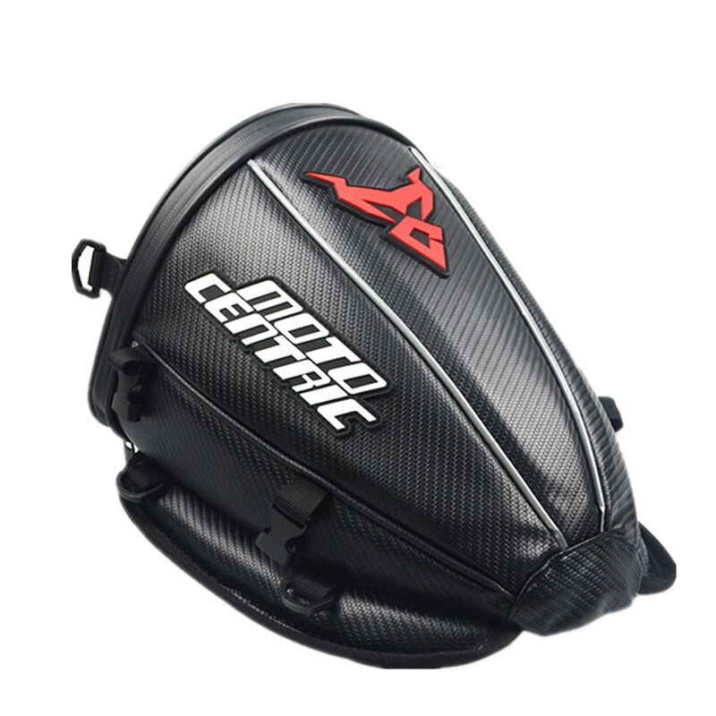 Waterproof Motorcycle Tank Bag Oil Fuel Tank Bag Magnetic Motorbike Saddle Bag Shoulder Bag Motorcycle Back Seat Bag: MC-0056  Red