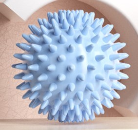 Fasciabal, plantaire massagebal, ontspanningsyoga-fitnessbal, taille, rug, nekstretch fasciabal: Blauw