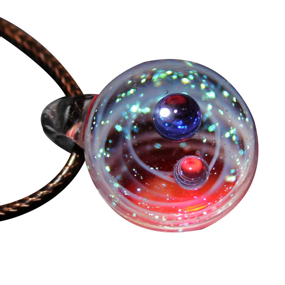 Tiny Universe Crystal Ketting Galaxy Glas Bal Hanger Ketting Sieraden HSJ88: Earth