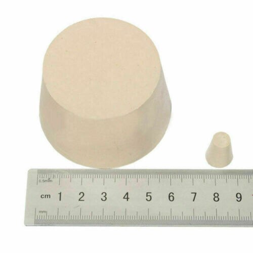 2PCS Eco-Friendly Rubber Wine Botte Stopper Tapered Bung Lab Bottle Sealing Cap Plug