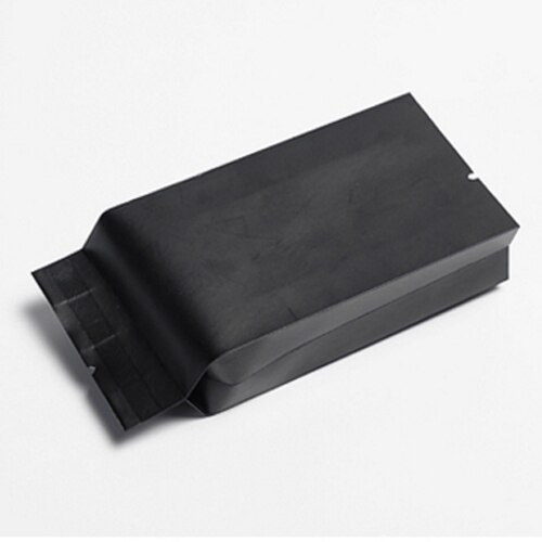 Bolsas de té de aluminio grueso con sello térmico al vacío, bolsas de envasado de alimentos, café, té, bolsa de lámina de Mylar, 100 unids/lote: Negro