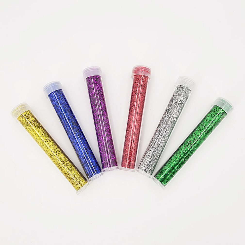 6pcs Glitter Shake Jars Set Kit Extra Fine Glitter Art Supply DIY Handmade Slime Kit for Scrapbooking Party Crafts