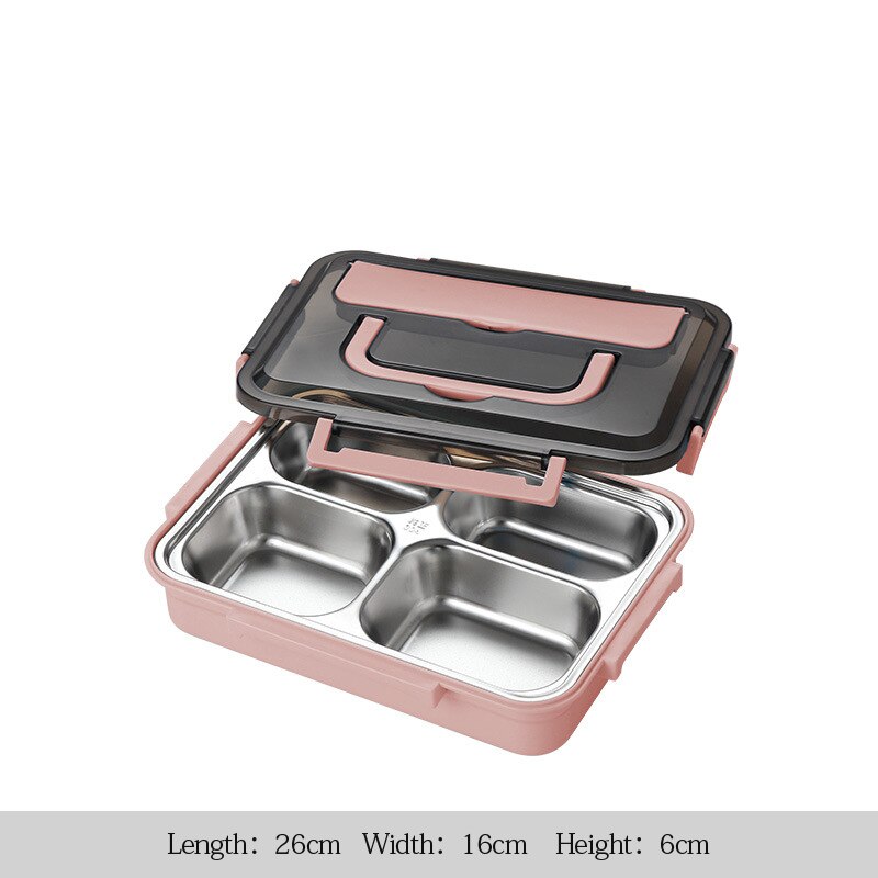 Japanse Kinderen Lunchbox 304 Rvs Bento Lunch Box Met Compartiment Servies Magnetron Voedsel Container Doos: G