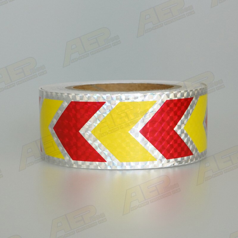 3M Reflective Tape Arrow Guide Warning Mark Strip Waterproof For Automobile Truck Trailer Traffic Road Safety Reflective Film