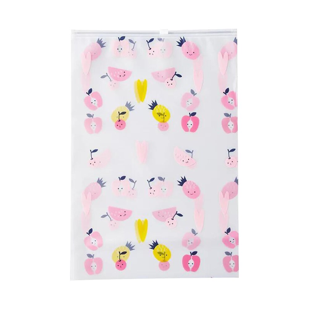 1PC Fruit Pattern Clear Plastic Storage Bag Ziplock Travel Bags Zip Lock Valve Slide Seal Packing Pouch For Cosmetic Clothing: 40x50cm
