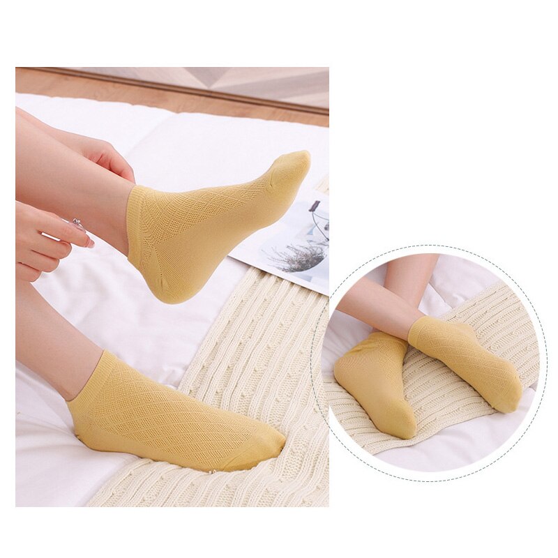 Calcetines de algodón a rayas para mujer, medias pequeñas y frescas de , 5 pares