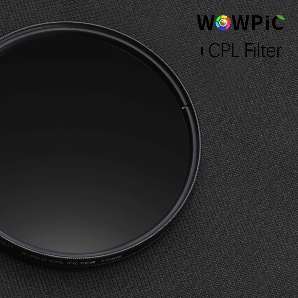 WOWPIC CPL Filter eine Polarisierende Filter 49mm/52mm/55mm/ 58/62/ 67/72/ 77/ 82mm kamera Für Kanon Nikon DSLR Kamera Objektiv PK ZOMEI