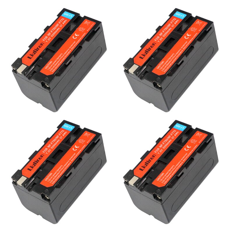 Batería NP-F770 NP F770 np f750 NPF770, baterías 750 para videocámara Sony NP-F750, luz LED para vídeo D &amp; F, 4 Uds.: 4battery
