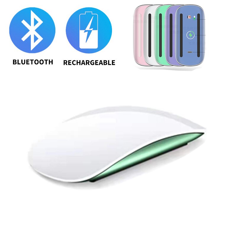 Oplaadbare Bluetooth Muis Draadloze Muis Arc Touch Magic Mouse Ergonomische Ultra Dunne Optische Muis Voor Iphone Macbook