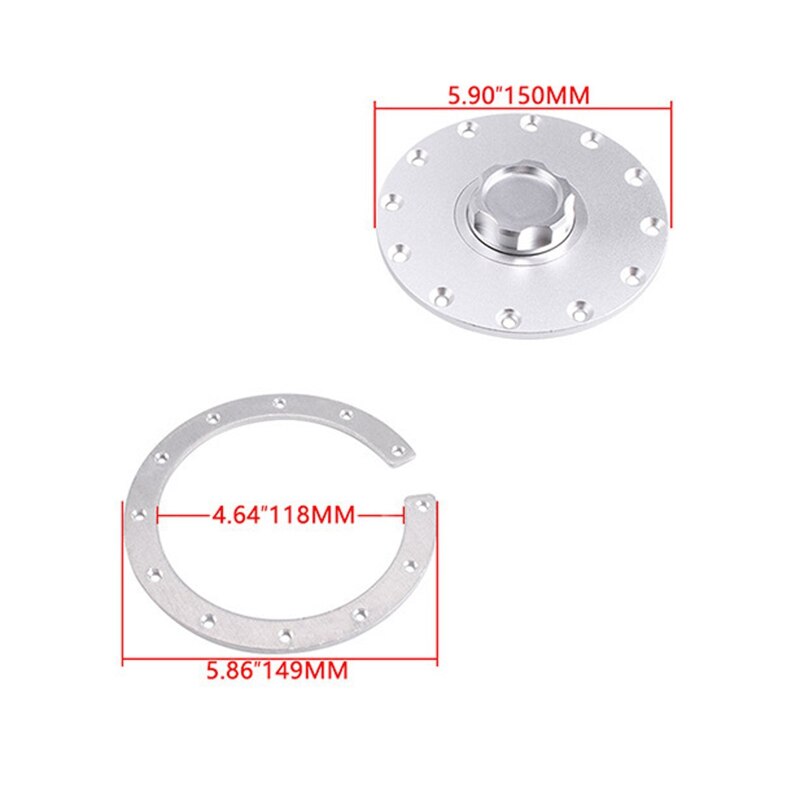 Universal Billet Aluminum Fuel Cell Cap Flush Mount for Fuel Surge Tank VR-SLFCC-01SL