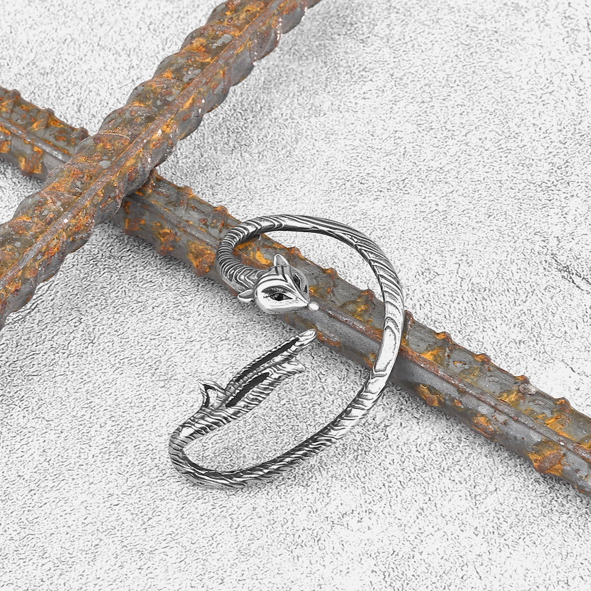 Stainless Steel Fox Clip Earring Girls Punk Hip Hop Boutique Handmade Non-piercing Ear Cuff Jewelry: Light Yellow Gold Color