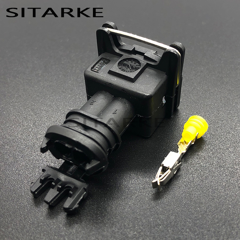 1 Set 2 Pin Way TE AMP Replacement Waterproof Electrical Wire Connector Car Cable Plug 282189-1