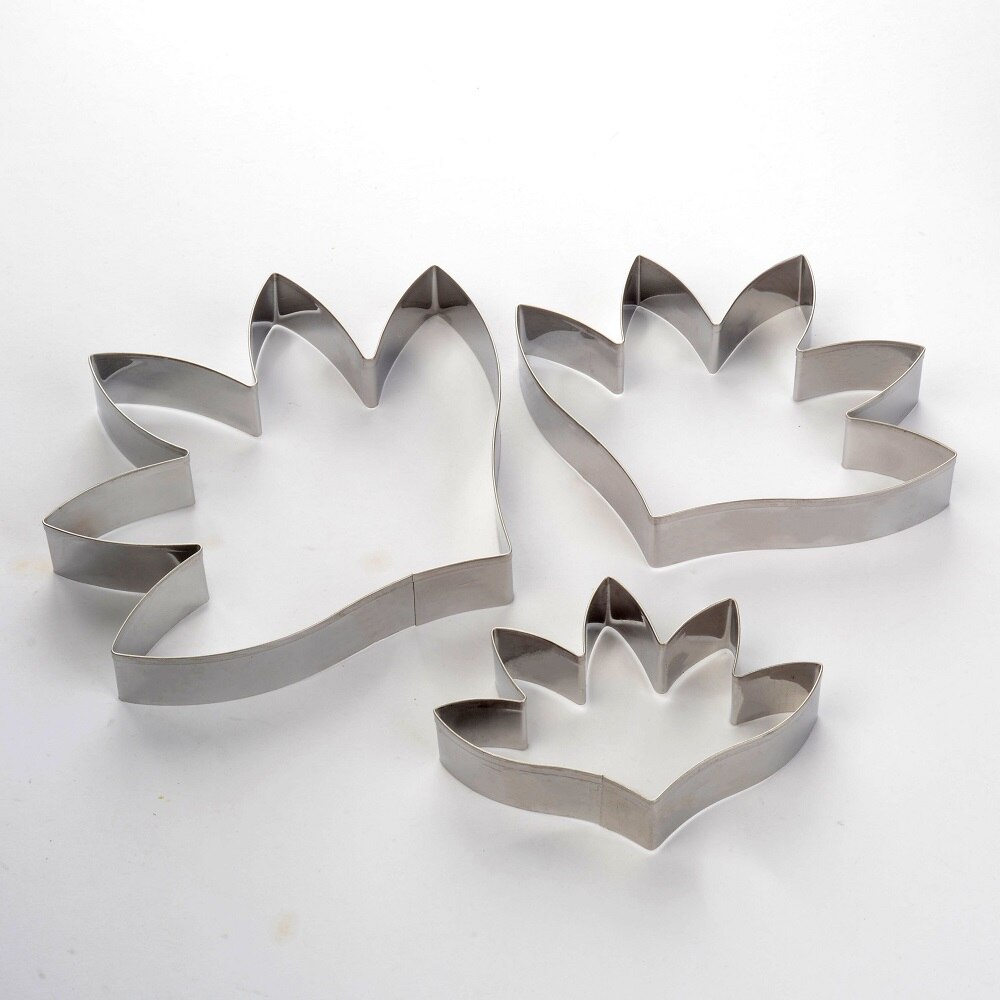 1 zestaw foremka robić wykrawania ciasteczek ze stali nierdzewnej kremówka kwiat skaleczenie piwonia liść odwróć Sugarcraft foremki robić ciasteczek i herbatników ciasto dekorowanie narzędzia