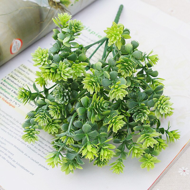 28 Hoofden Succulent Greens Boeket Flores Plastic Kunstmatige Bladeren Decoratie Nep Planten Tuin Room Decor: B