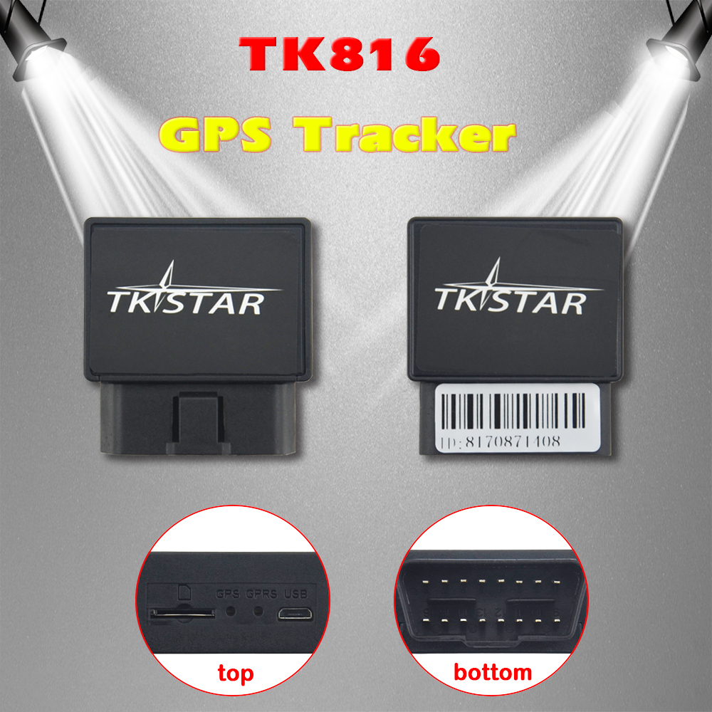 Tracking Device TK816 Interface For Vehicle GPS GPRS GSM Real Time Monitor Locator Over-speed Alarm With Free Platform