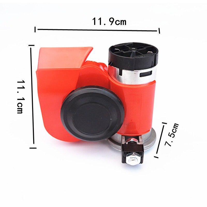Snail Horn 12V Twin Dual Tone Compact Air Horn Snail Compact For Car Truck Vehicle Motorcycle Boat Twin Tone Super Loud Speaker