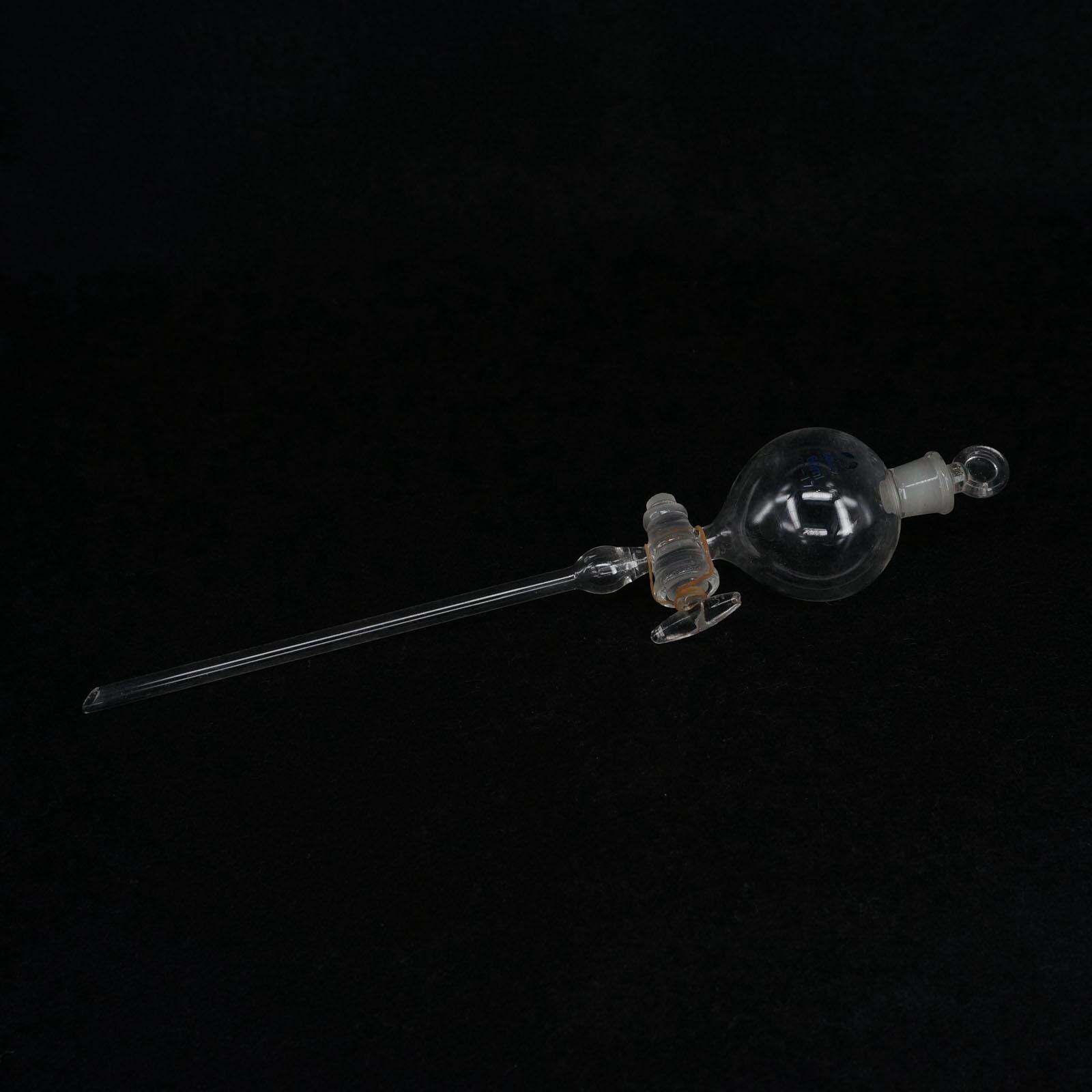 60ml Lab Glass Dropping Funnel Ball Shape With Glass Stopcock Metering Tool