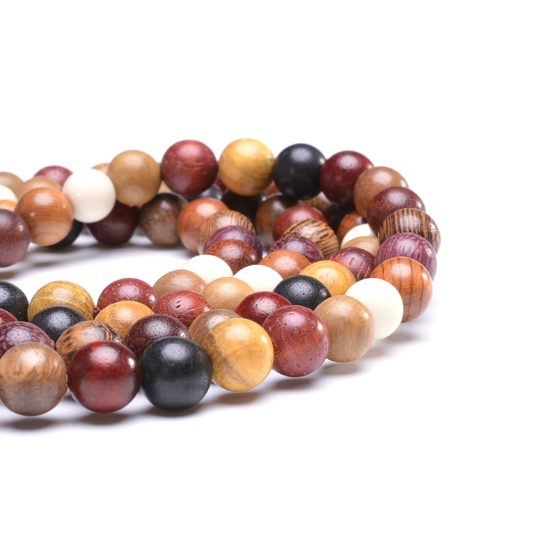 108 variété de bois de santal tibétain bouddhiste prière perles Bracelets bricolage bouddha Mala chapelet en bois Bracelet à breloques pour hommes femmes