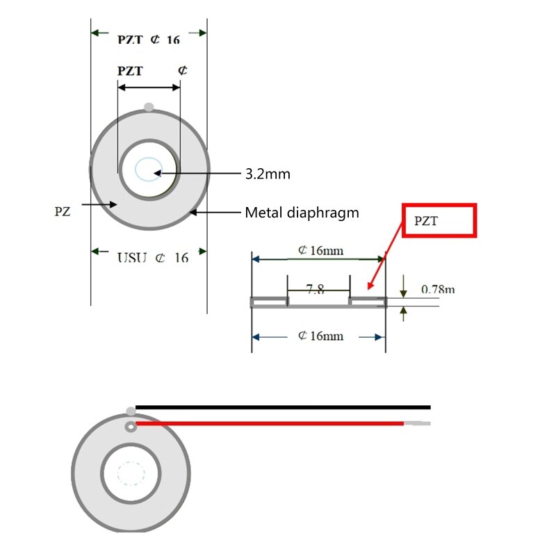 16mm Ultrasonic Humidifier Film Plate Ceramic Atomizer Mist Maker Piezoelectric Transducer Humidifier Accessories 2022
