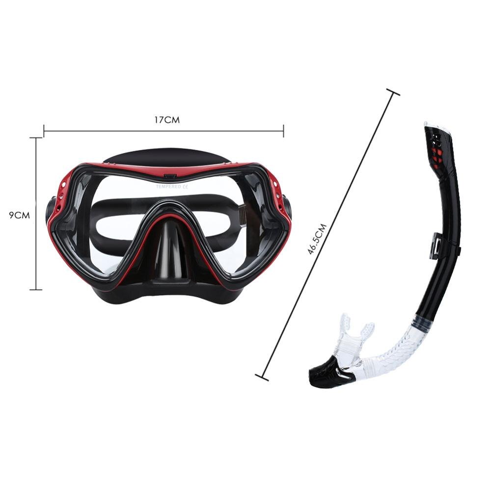 Professional Diving Mask & Snorkel Set - Anti-Fog Goggles - Easy Breath Tube - Swimming Gear