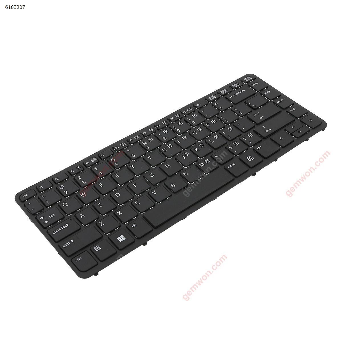 US Replacement Keyboard for HP EliteBook 840 G1 850 G1 840 G2 850 G2 Laptop Black NO Backlit NO Pointer