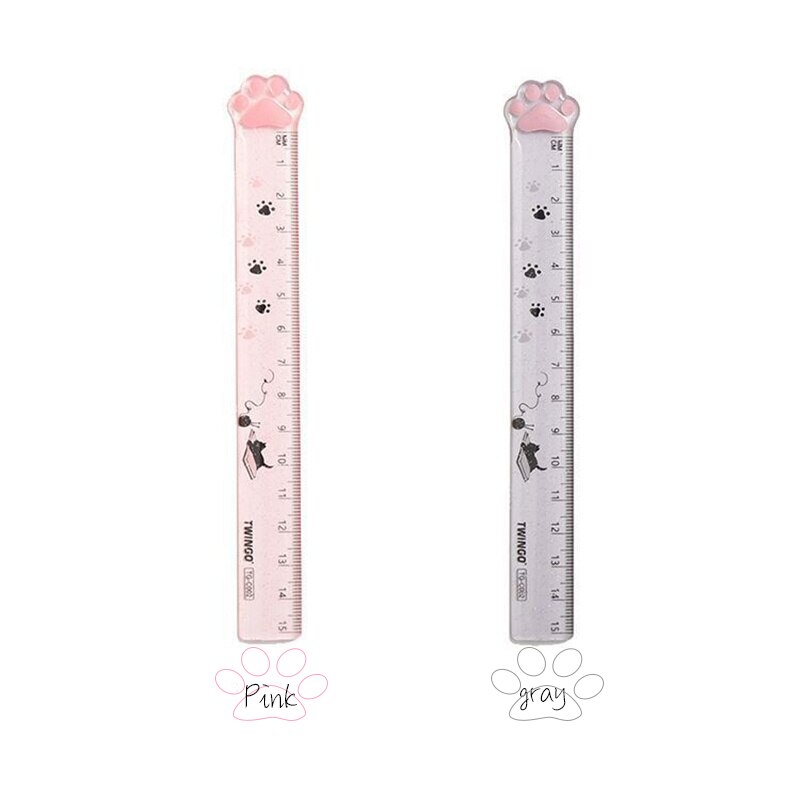 Cat Ruler Kawaii Accessories Cute Ruler Novelty Stationery Patchwork Ruler Cartoon Cute Set of Drafting Rules School Supplies