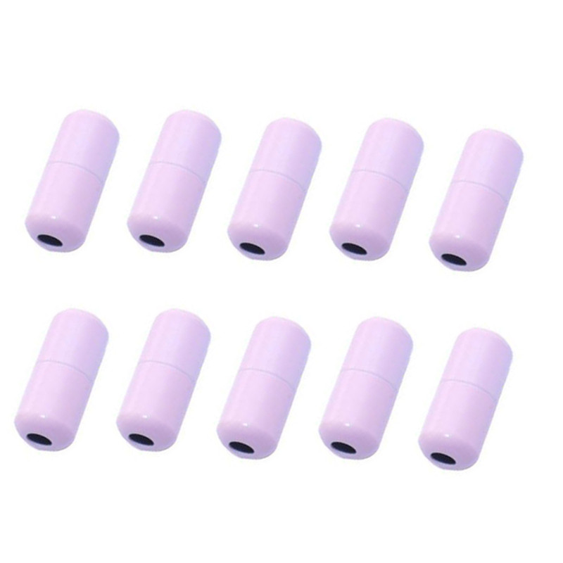 10 Uds. De cierres elásticos para cordones, cierre de cápsula de Metal, hebillas de punta, sin cordones, accesorios para cordones: Rosa